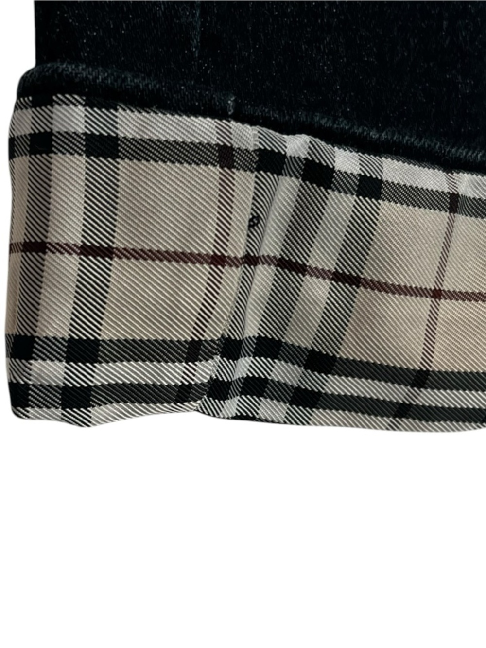 Burberry London Women’s Jeans UK 6 US 4 Dark Wash Straight Plaid Cuff Denim - Picture 3 of 11